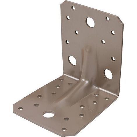 Raccord coudé pour charges lourdes 105 x 105 x 90 mm, avec moulure DURAVIS®, matériau : Acier, galvanisé sendzimir, beige nacré (1/3)