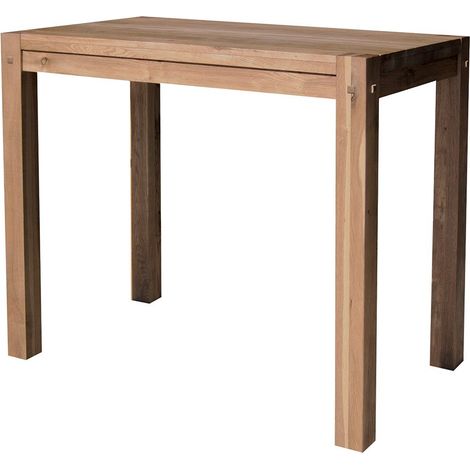 Mange debout bois de chêne 120cm pour 4 à 6 personnes Lodge - 120x70x105 cm - Kayu Meuble