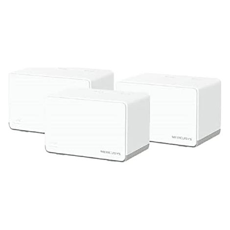 MERCUSYS Halo H70X (3-Pack) - AX1800 Sistema WiFi 6 Mesh, 3X Puerto Gigabit Ethernet, Conecta hasta 150 Dispositivos, Control Parental, Cobertura de hasta 550 m², Fácil Configuración