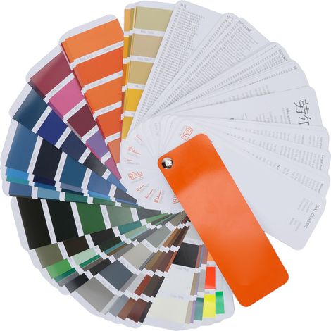 Nuancier spécial revêtement céramique, livret de test couleurs séquencées, peintures et vernis, guide chromatique pratique. (1/5)