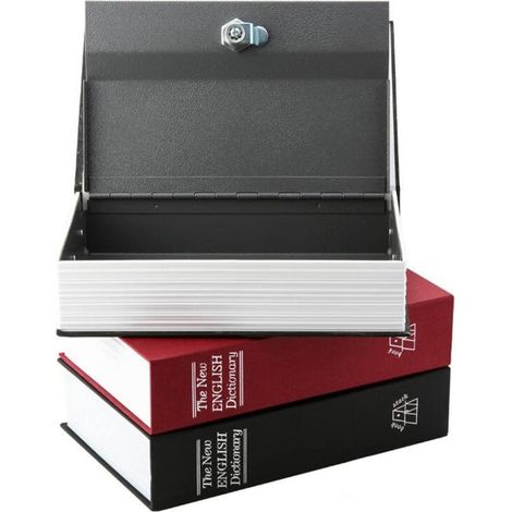 Caja fuerte en forma de libro 26,5X6,5x20 Cm caja fuerte con llaves