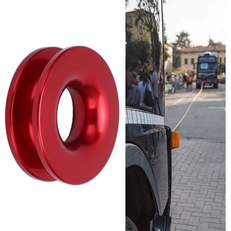 Anello di recupero del verricello, anello di traino della puleggia del verricello, anello di recupero del verricello dell'automobile, resistenza alla rottura di 41.000 libbre (rosso) (1/5)