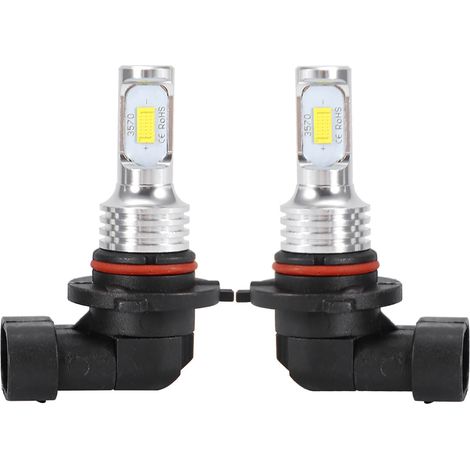 Pack 2 Ampoules LED H10 9145 80W 8000K Blanc Froid, Feux de Brouillard Universels 12-24V, Remplacement Direct (1/5)