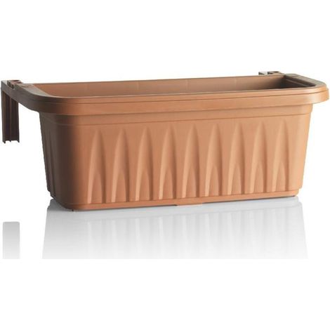Bama fioriera balcone balconiera Rondine 80 cm terracotta regolabile in plastica |