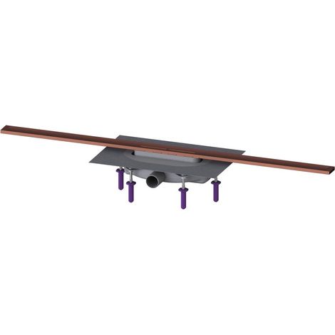 Kessel Duschrinne Linearis Infinity 60 Länge 1000mm DN 40 Megastop, Kupfer gebürstet (1/2)