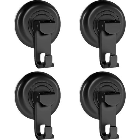 (4pcs)Suction Cup Hooks, Shower Holder, 4X Removable No Drill Storage Organizer Towel Hanger Space Saving Waterproof Bathroom Accessories for Wall Window Glass Door