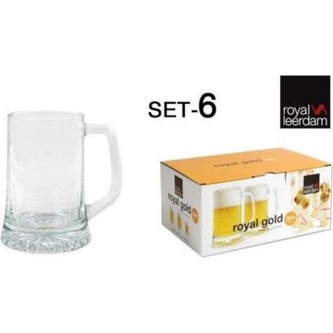 28 cls jarra cerveza royal gold media pinta - caja 6 unidades