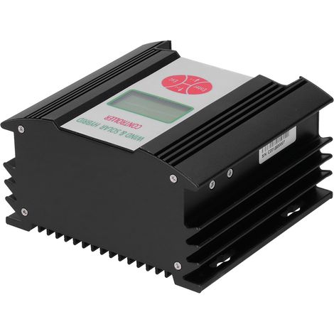 Hybrid-Wind- und Solarregler 400W/150W 12V DC, Aluminiumlegierung, LCD-Bildschirm, Dual-Source-Laderegler, Solarpanel und Turbine, Digitalanzeige, eingebauter Schutz. (1/5)
