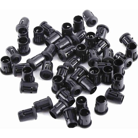 5mm LED 50Pcs Lamp Socket Diode Holder Nylon Black Clip Bezel Mount Useful