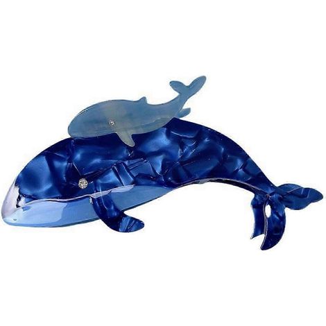 Pince à cheveux en forme de requin-baleine pour femme, en acide acétique, antidérapante, grande pince à cheveux pour l'arrière de la tête.-B (1/5)