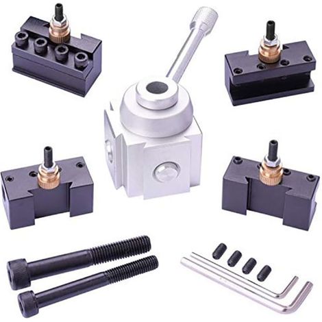 Mini lathe with quick-change tool holder and Multifid tool holder. Tool holder 120034 Tool kit (1/5)