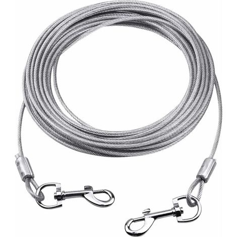 Correas para perros Correa para perros de hasta 80 kg, 10 m (blanca), correa para mascotas para perros pequeños, medianos o grandes (blanca, 10 m) (1/5)