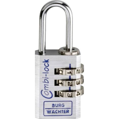 Cadenas à Combinaison Variable, Anse de 3,2 mm de diamètre, 3 rouleaux numerotés, Combi 90 20 CHROMO SB (1/5)
