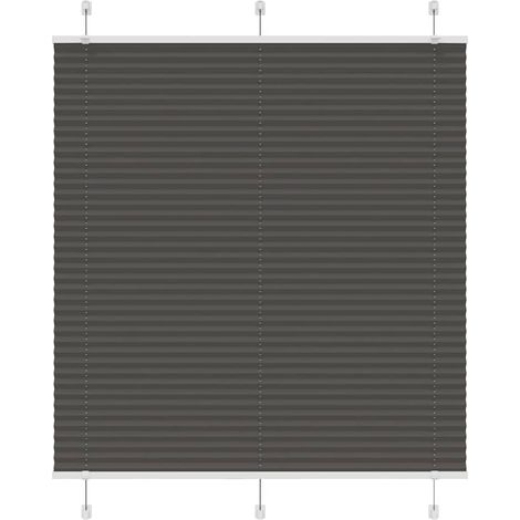 Plissee Schwarz 120x150 cm Stoffbreite 119,4 cm Polyester