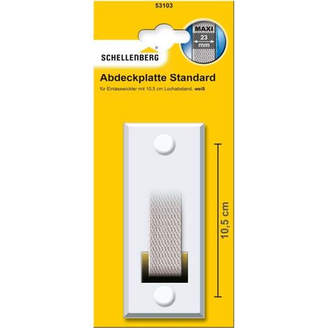 SCHELLENBERG 53103 Rolladengurt Abdeckung Lochabstand 10,5 cm, Standard Maxi, für Gurtwickler und Einlasswickler, Weiß (1/4)