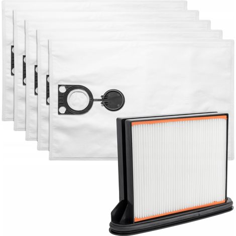 Set di 5 sacchetti per aspirapolvere Starmix Bosch Hitachi Metabo Aeg + 1 filtro (1/5)