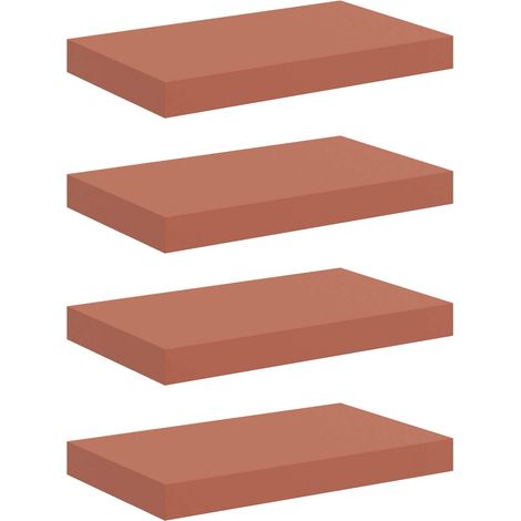 Wall Shelf 4 pcs Red 40 x 23.5 x 4 cm Engineered Wood vidaXL