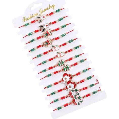 Braccialetti con ciondoli a forma di fiocco di neve, Natale uomo 283