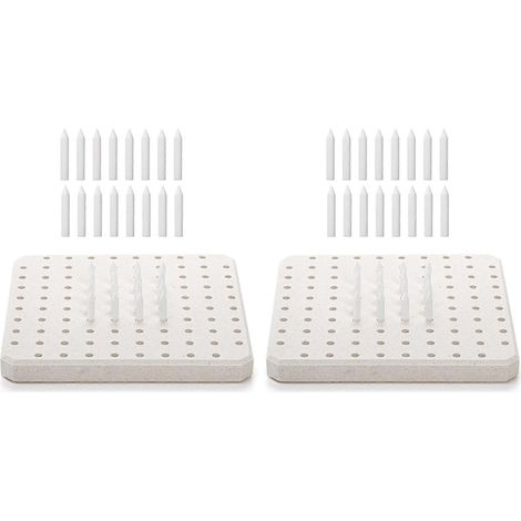 2 kippbare Ofenstützen, Backmatte aus Keramik, feuerfeste Keramikstütze, Hochtemperatur-Backwerkzeug (1/5)