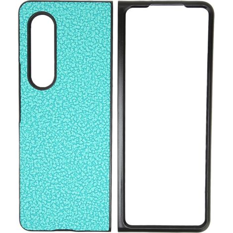 Schutzhülle für Galaxy Z Fold 3, blau, aus kratzfestem PU-Leder, stoßfest und mit verstärktem Schutz. (1/5)