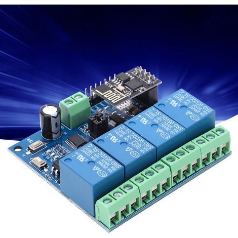 Relais WiFi à quatre voies ESP8266 5V pour maison connectée IoT, application mobile Android et commande à distance (1/5)