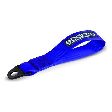 Crochet de remorquage Sparco Tow Strap Performance en acier a' haute re'sistance sangle fixe bleu clair trou   16 mm charge maximale 2000 kg Azzurro
