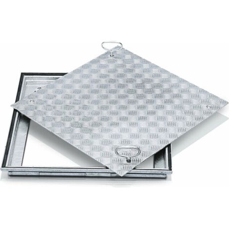 [NEUWERTIG] B-Ware ZARGES Schachtabdeckung Abdeckung Stahl verzinkt 600 x 400 mm Außenmaß 760 x 560 (1/2)