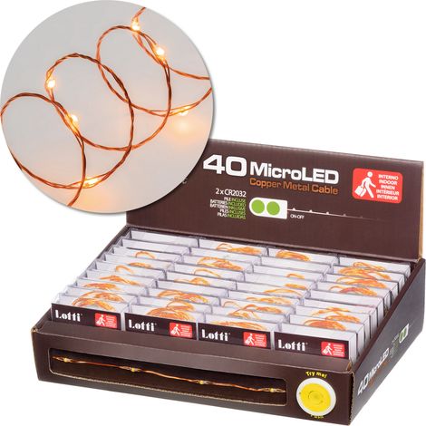 Catena microLED 4m a batteria 2xCR2032 (1/5)