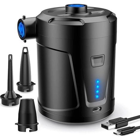 Electric air pump, rechargeable battery, fast inflation, suitable for boats/inflatable mattresses (1/5)