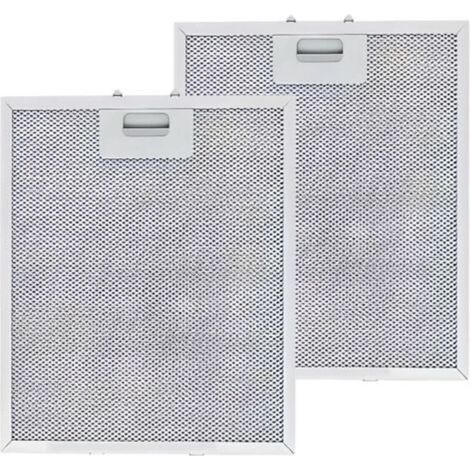 Lote de 2 filtros à graisse en aluminio de calidad superior para hotte aspirante - 5 sofás - 260 x 320 x 9 mm - Compatibilidad universal para restaurante y casa - Argenté