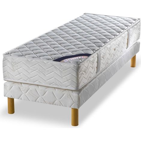 Ensemble matelas ressorts ensachés - grand confort ferme 80x190cm + sommier