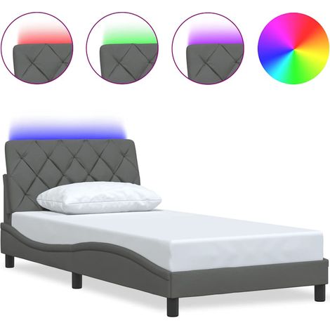 Maison Exclusive - Giroletto con LED senza Materasso Grigio Scuro 100x200 cm