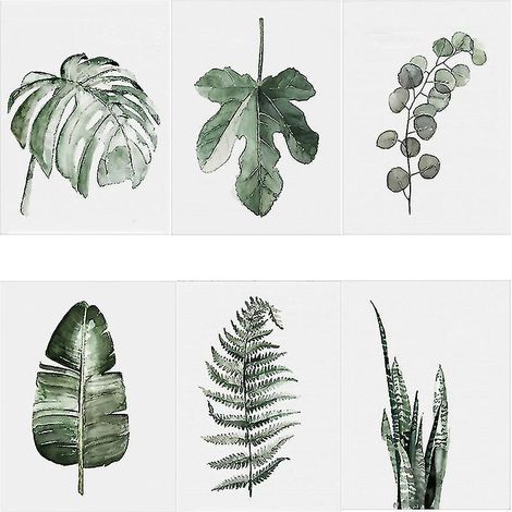 6 tableaux décoratifs sans cadre (1/3)