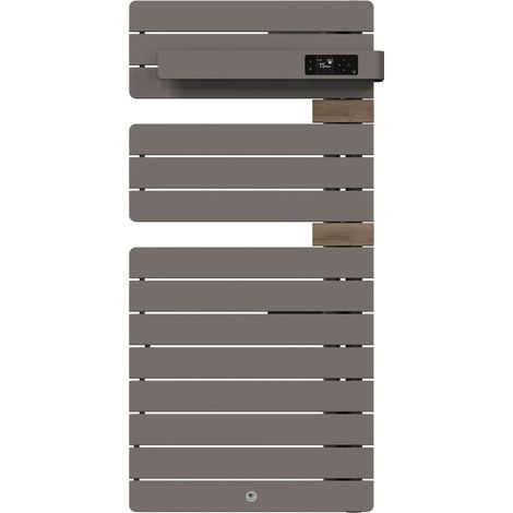 THERMOR - Sèche-serviettes connecté Allure 4 500W Roche/Chêne Mat à droite - 483303 (1/2)