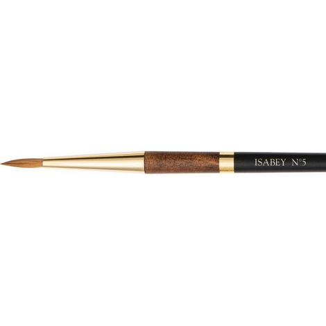 Pinceau - Rond fin - Aquarelle - Isabey - Martre Kolinsky Pure - 6227i - N°5 - Fibres naturelles (1/3)