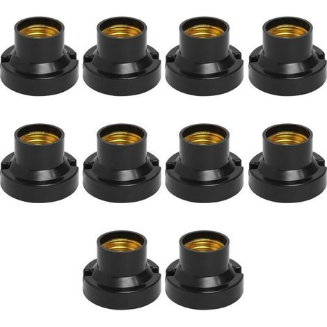 10 Pcs Douille Ampoule Plafond E27 à Visser de Chantier, Base Plafonnier Culot E27, Support de Lampe Plafonnier a Encastrer, pour Ampoules à Incandescence, Lampes Halogènes (1/4)