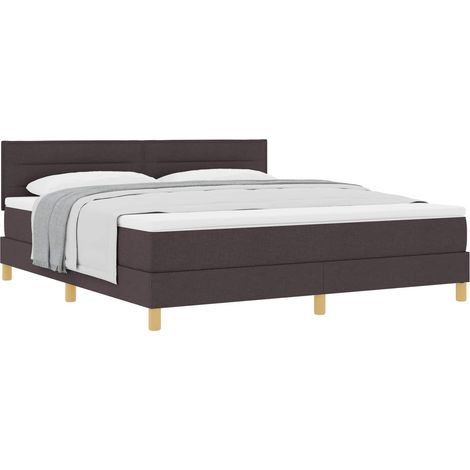 Maison Exclusive - Boxspringbett mit Kissen Dunkelbraun 180 x 200 (1/5)