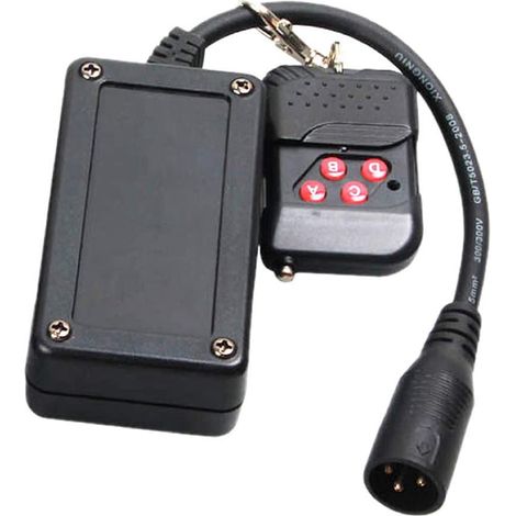 Recepteur De Commande À Distance Sans Fil - 3 Broches - Pour Machines À Fumée Et Équipements De Scène - 400 W - Portée 10 M - Noir (1/5)