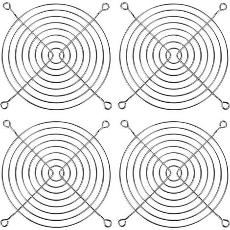 Grilles,4 grilles de ventilation, grille de ventilateur de 120 mm, grille de protection métallique, cache-ventilateur, ventilateur d'ordinateur