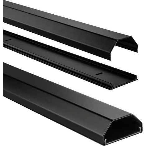 Hama Canalina passacavi Alluminio Nero rigido (L x L x A) 1.1 m x 50 mm x 26 mm 1 pz. 00220987