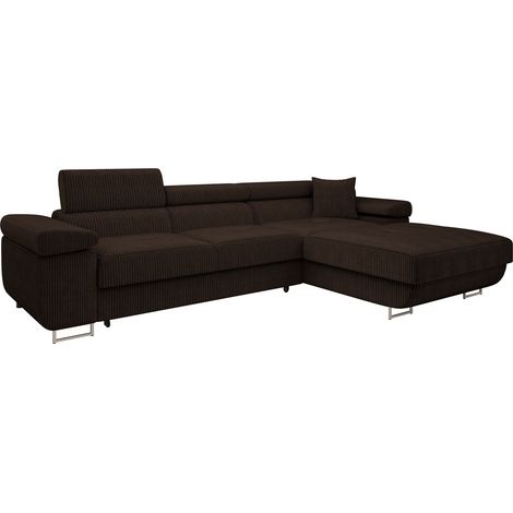 Sofá rinconero Comfivo Vinetum II, Poso 06, Función de descanso, Almacenaje, 280x170x70cm, 0