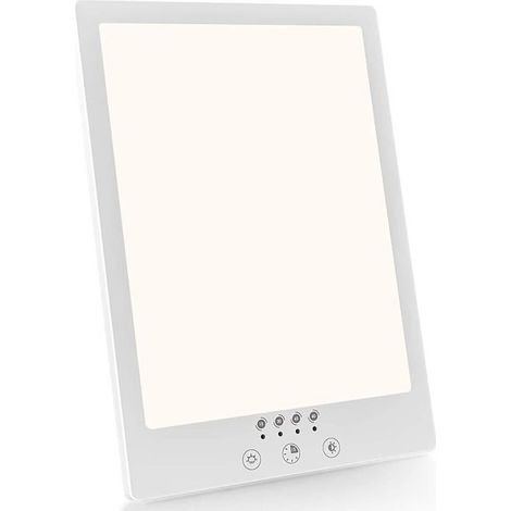 Lampe de luminothérapie - Lumière du jour - Sans UV - 12000 lux LED à intensité variable 3000-6500 K - Commande tactile - Minuterie (1/4)