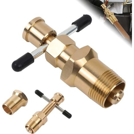 Outil d'extraction en forme d'olive, extracteur en forme d'olive de 15 mm et 22 mm, outil d'extraction en forme d'olive, n'endommage pas les raccords de tuyauterie en laiton massif, extracteur de bagu (1/4)