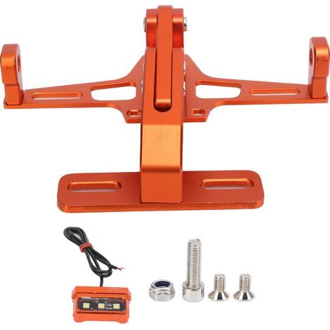 Support de Plaque D'immatriculation de Moto, Support de Plaque D'immatriculation Arrière de Moto avec Remplacement de Lampe Orange pour Kawasaki Ninja 1000 KX (1/5)