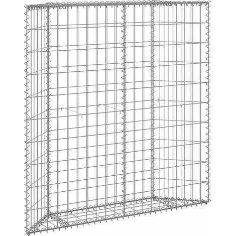 Jardinière，Lit surélevé à gabion en trapèze Acier galvanisé 100x20x100 cm CFW39480 (1/5)