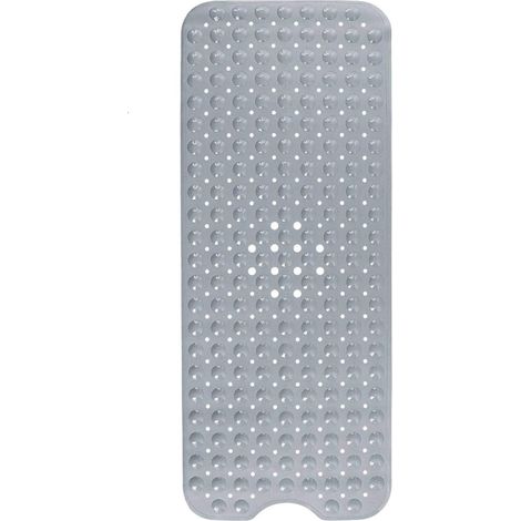Alfombrilla de baño, inserto para bañera con 200 ventosas, inserto para bañera, alfombrilla de ducha antideslizante 100x40cm (gris)