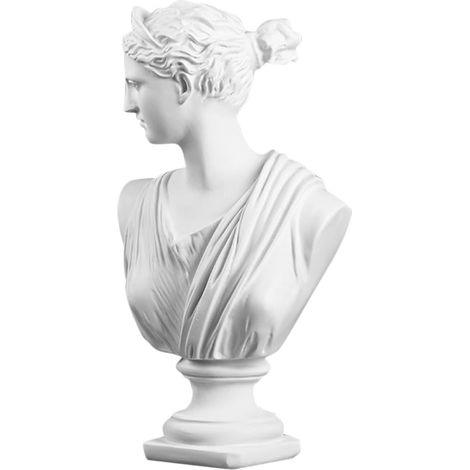Statue de Déesse en Résine, Buste Décoratif Mythologie Grecque, Sculpture de Vénus Blanche 25 Cm pour Décoration Salon, Bureau et Présent Pendaison de Crémaillère (1/5)