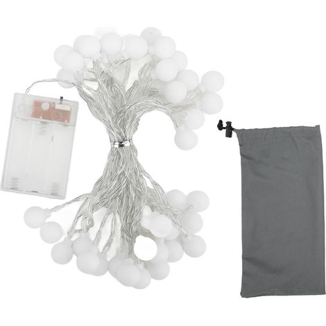 20 m lange, wasserdichte LED-Lichterkette, runde Lichter für romantisches Ambiente, 2 Modi für Outdoor-Aktivitäten und Camping (1/5)
