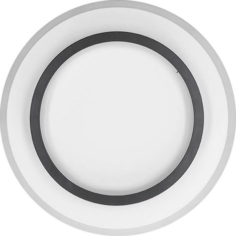 Plafonnier LED Rond Simple et Moderne Pour Couloir Intérieur Noir 85-265V Lumière Blanche 20W Diamètre 24cm Matériau Acrylique et Alliage d'Aluminium avec Vis et Chevilles (1/5)