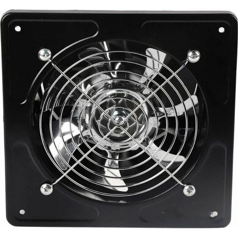 Ventilateur d'extraction de 6 pouces, diamètre de perçage de 150 mm, ventilateur d'extraction de 40 W, ventilateur d'extraction mural, convient aux cuisines et aux salles de bains (noir). (1/4)